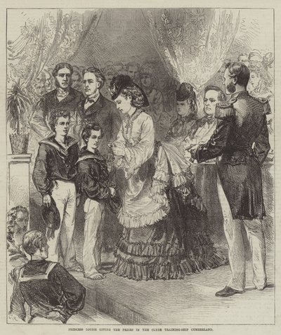 Princess Louise giving the Prizes in the Clyde Training-Ship Cumberland by Sir John Charles Robinson